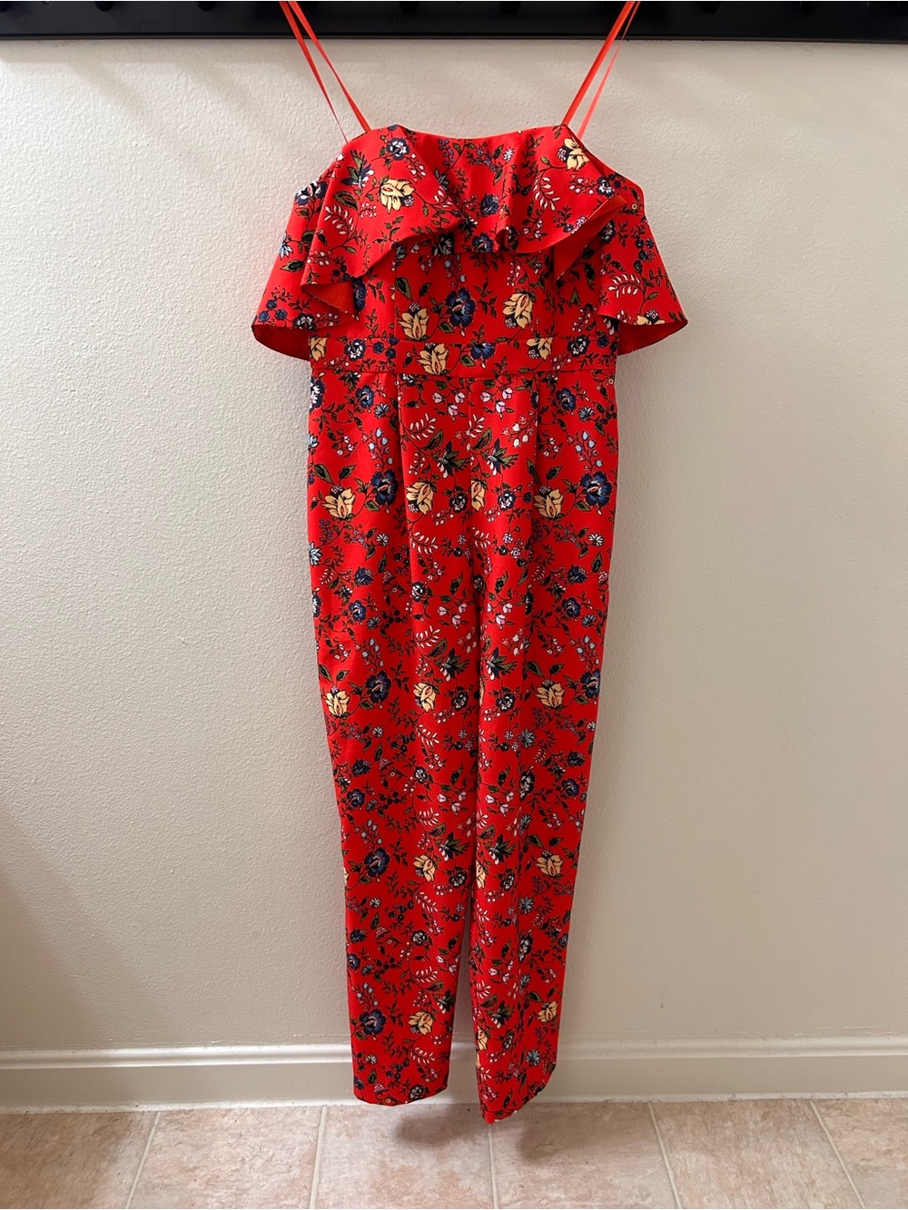 Gianni Bini Red Strapless Jumpsuit